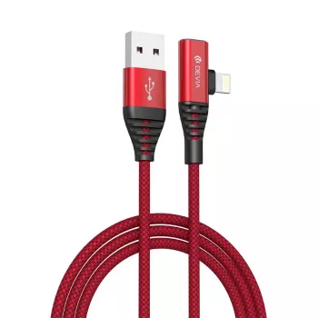 USB 2-in-1 laadimis-/andmekaabel Devia Strom Series 1.2 m — punane