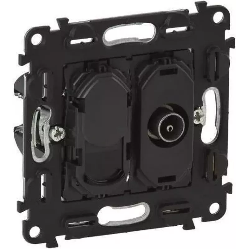 TV Legrand 753055 RJ45 Cat6 UTP seinapistikupesa — ühe pordiga võrgupesa, varjestamata Cat6