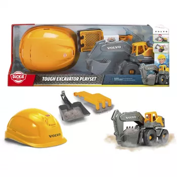 Mänguekskavaatori komplekt Dickie Volvo Tough Excavator 203729016 – survevalust ehitusmasina mängukomplekt