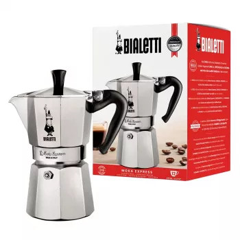 Bialetti Moka Express Moka pott 0,775 L Alumiinium, Must