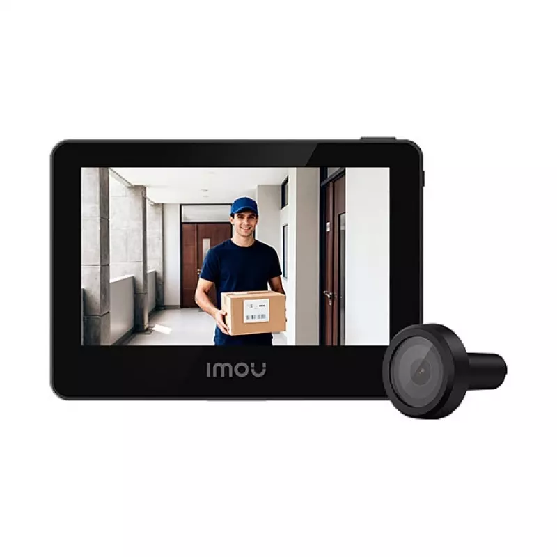 Digitaalne uksevaataja IMOU VD1-5M0S — 5 MP CMOS, 125° vaade, 4,3 tolli ekraan, SD-kaart, Wi‑Fi
