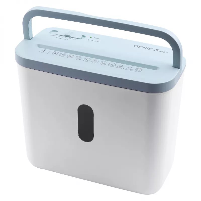 Paberipurustaja genie 440 X Blue — Cross Cut 4 x 38 mm, 8 L korv, 300 W