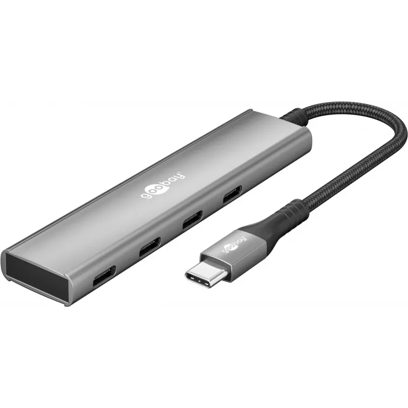 Goobay Slim 4-Port USB-Hub USB-C kuni 5 Gbit/s - -Pistik> 4x -Pesa (76564)