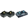 Makita DC18RD - akulaadija + aku 2 x - Li-Ion - 5 Ah - 90 Wh - Makita DHR263Z, DHR263ZJ, DHR264Z, DHR264ZJ, DUH651Z, DUR364LZ jaoks (197629-2)