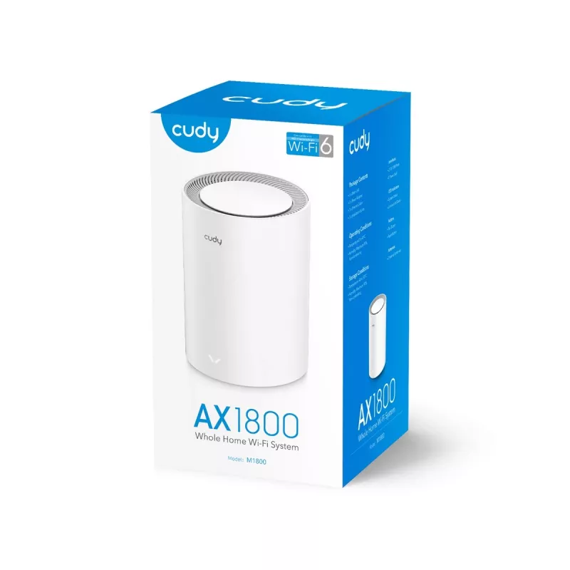 Mesh-süsteem Cudy M1800 kaheribaline Wi-Fi 6 sisemine valge
