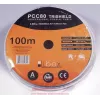 Koaksiaalkaabel LIBOX PCC80 RG-6/U 100 m, FEP-mantel, 0,8 mm vaskjuht, alumiiniumvarjestus, valge