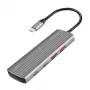 LogiLink USB 3.2 Gen2 jaotur 7+1 pordiga 2x USB-A 5x USB-C PD 100W alumiinium