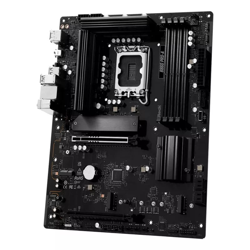 Emaplaat ASRock B860 Pro-A — Intel B860 ATX, LGA 1851, DDR5, 4x DIMM, 256GB, 2.5Gb LAN, 1x M.2, 4x SATA III
