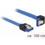 SATA-kaabel DeLOCK 85093 1 m SATA 7-kontaktiline must sinine