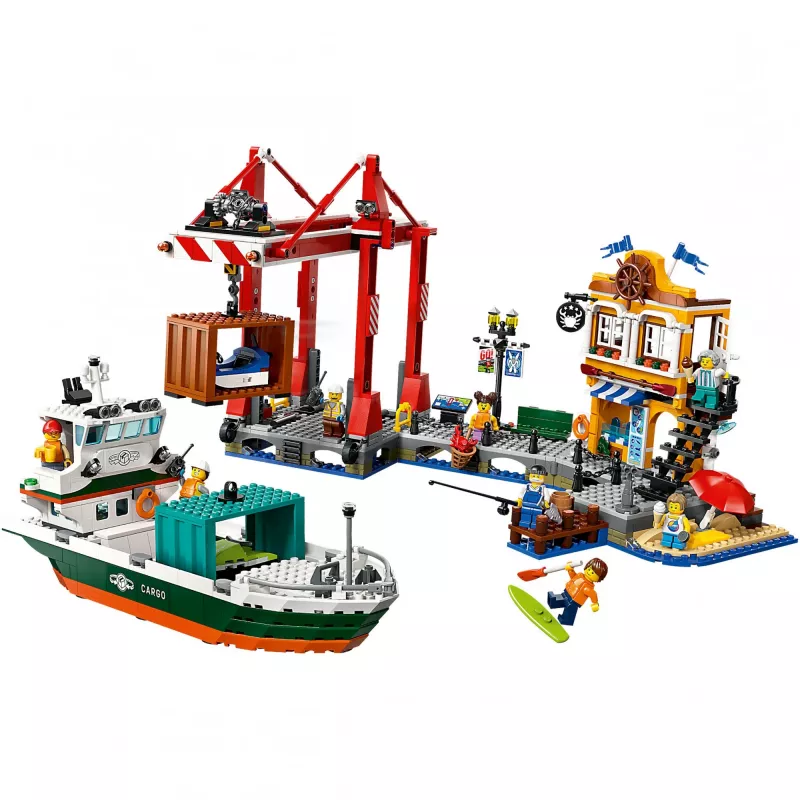 LEGO CITY 60422 Rannasadam ja kaubalaev