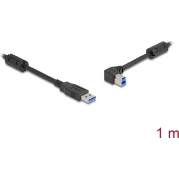 DeLOCK USB-kaabel Type-A-pistik Type-B isasele 90° vasakule nurga all 1 m