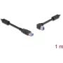 DeLOCK USB-kaabel Type-A-pistik Type-B isasele 90° vasakule nurga all 1 m