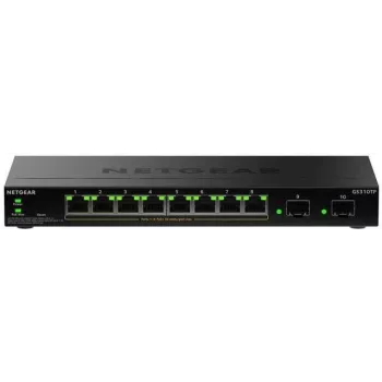 NETGEAR GS310TPv2 hallatav L2/L3 Gigabit Ethernet (10/100/1000) PoE-toega lauaarvuti must