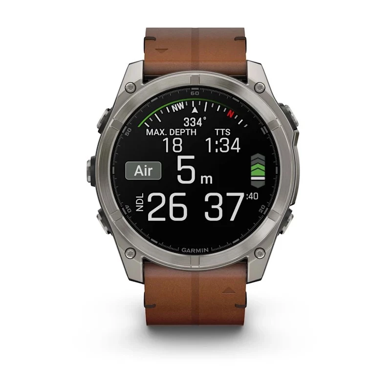 Garmin Fenix 8 3,56 cm (1,4) AMOLED 51 mm digitaalne 454 x 454 pikslit puutetundlik titaan Wi-Fi GPS (satelliit)