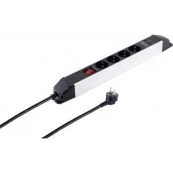 Pikendusjuhe ShiverPeaks S/CONN 4-pesane USB-portidega, kompaktne voolupikendus 4 pistikupesa ja integreeritud USB-laadimisega