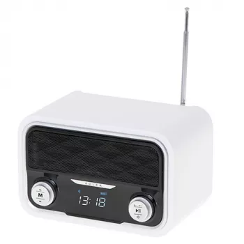 Kaasaskantav raadio Adler AD 1185 — FM, Bluetooth 4.0, MP3, SD-kaart, AUX, 1800 mAh aku, LCD-ekraan, micro-USB laadimine