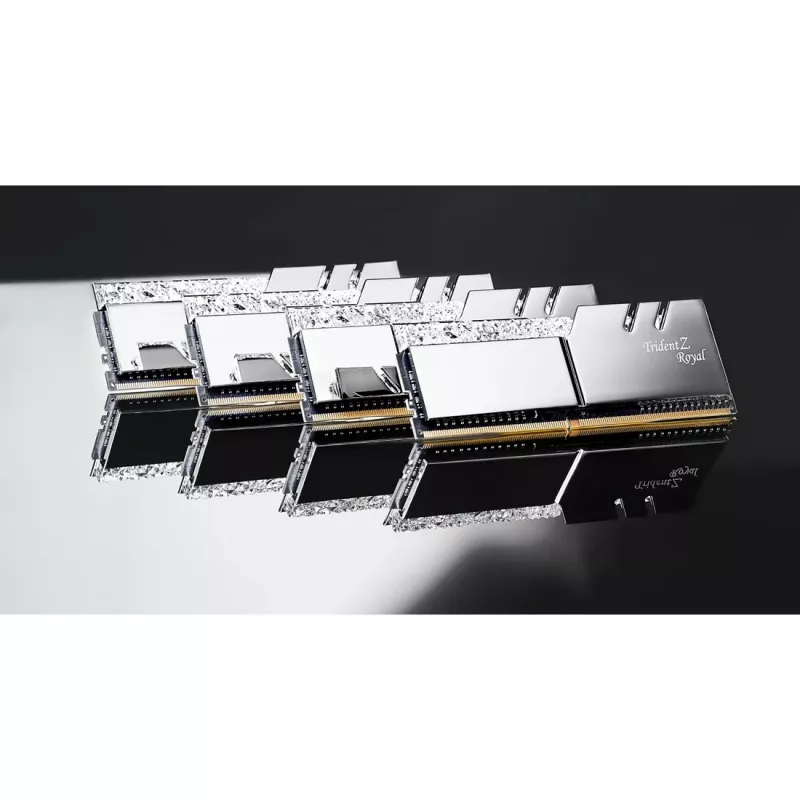 DIMM 64 GB DDR4-3600 (4x 16 GB) Quad-Kit, mälu hõbedane, F4-3600C16Q-64GTRSC, Trident Z Royal, INTEL XMP