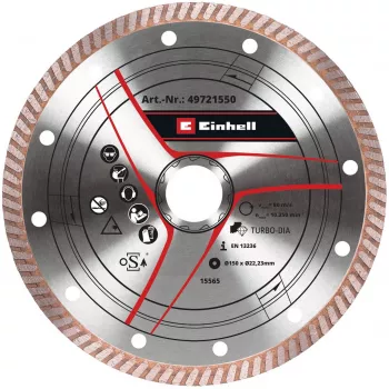Teemantlõikeketas EINHELL 150×1,6 mm juhtmeta nurklihvijatele, M14 ava