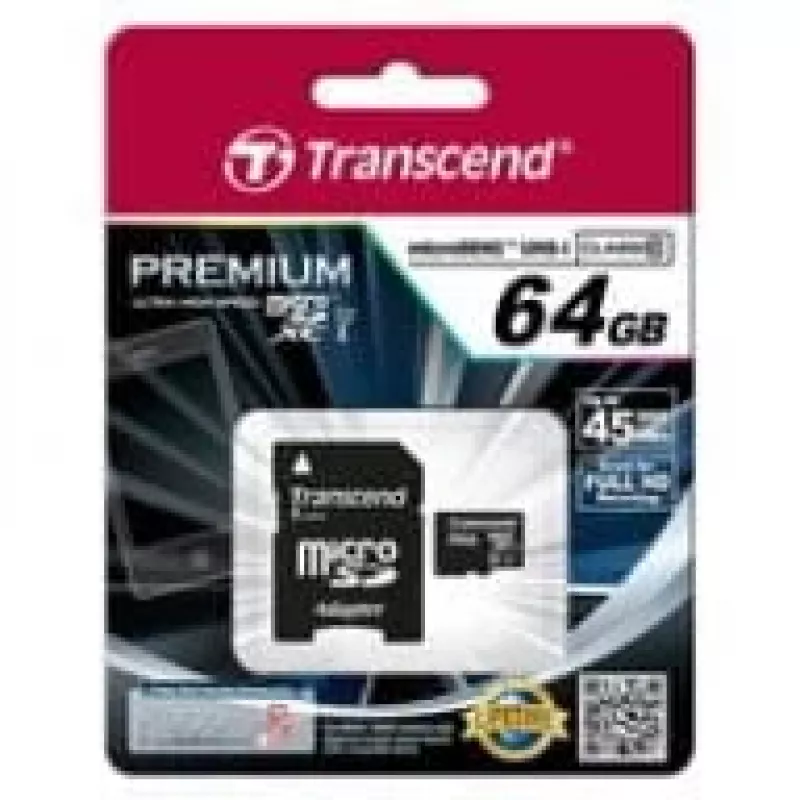 Transcend 64GB microSDXC UHS-I Flash-mälu TS64GUSDU1