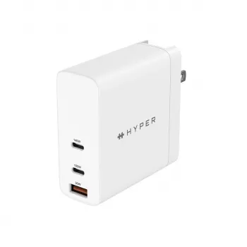 HYPER HJG140WW universaalne laadija mobiilseadmetele, valge, vahelduvvoolu kiirlaadimine, siseruumides
