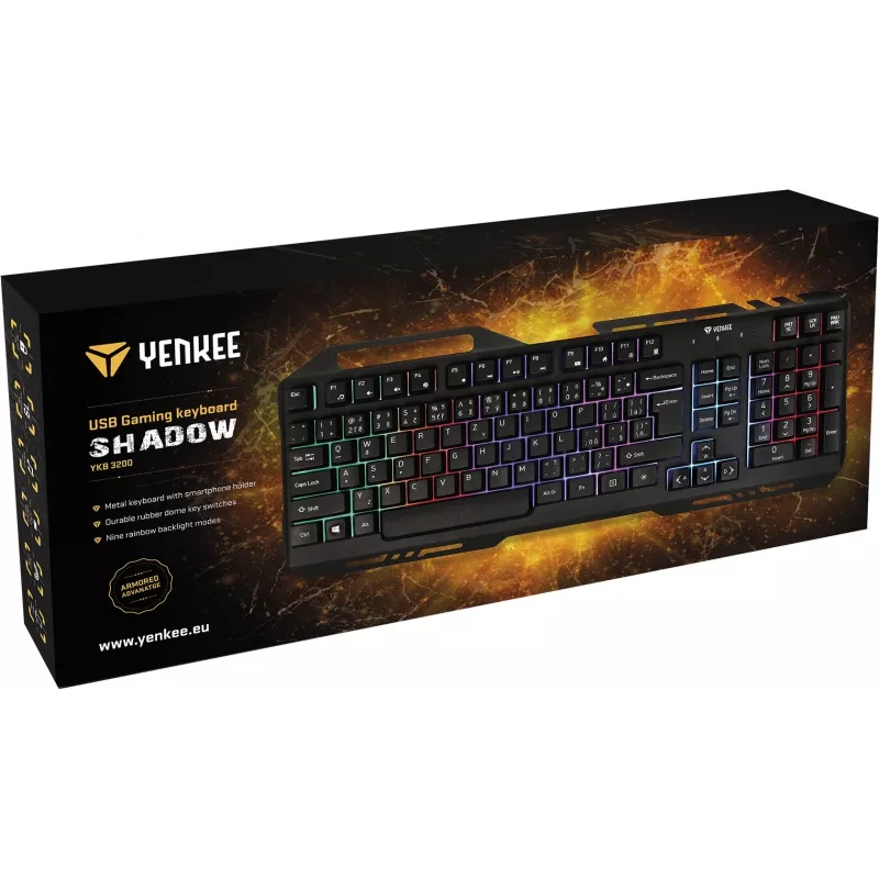 Klaviatuur YKB 3200 SHADOW metal, LED