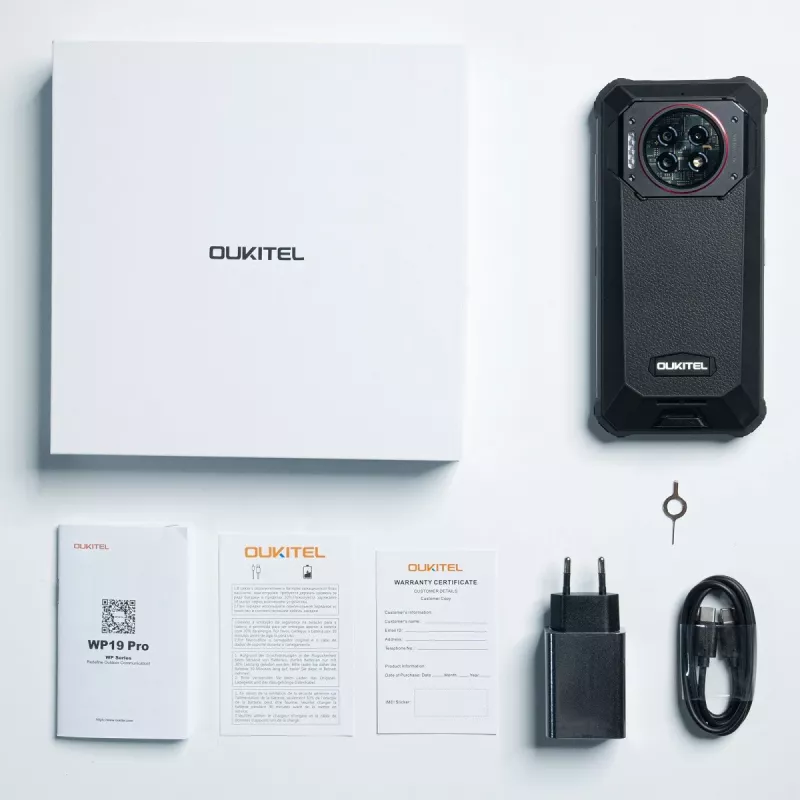 Nutitelefon Oukitel WP19 Pro 6,78 tolli 8 GB/256 GB must