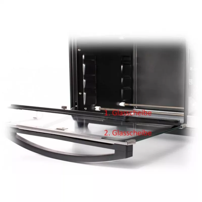 Miniahi Rommelsbacher BG 1805/E roostevaba teras – 42 L, 80–230 °C, 7 režiimi, rotisserie