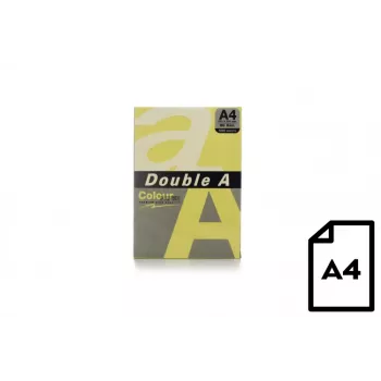 Värviline paber Double A, 80g, A4, 500 lehte, Või