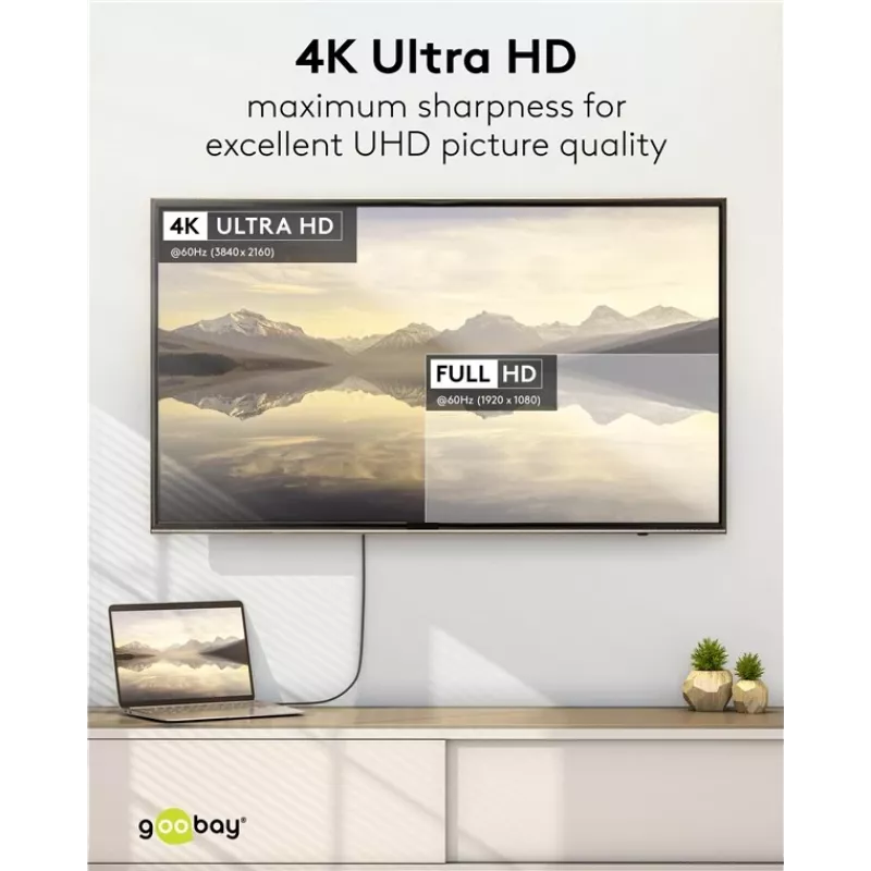 USB-C–DisplayPorti kaabel GOOBAY 75704, 1 m, kuni 4K@60 Hz