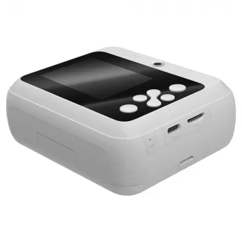 Kiirtrükiga lastekaamera SAVIO AN-01, valge, 2,4-tolline LCD, MicroSDHC kuni 32 GB, USB-C, 1200 mAh aku, sisseehitatud välklamp puudub