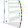 ELBA Mylar kaardiindeks, A-Z, 26-jaoline, A4, 210 x 297 mm, värvilised vahelehed (596581-20)