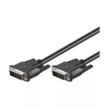 Wentronic Goobay DVI-D FullHD kaabel Dual Link, must, 5 m - DVI-D pistik Dual-Link (24+1 kontakti) > DVI-D pistik Dual-Link (24+1 kontakti) (68084)