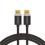 DisplayPort-kaabel SAVIO CL-166 2 m Must — DisplayPort 1.4, isane-isanele, kullatud kontaktidega