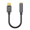 Kaablipistikupesa adapter Baseus CATL54-01 USB-C 3,5 mm pesale, must