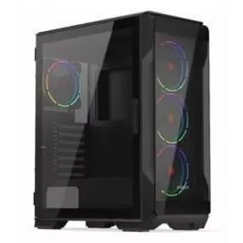 Arvutikorpus KRUX HEKO KRXD001 ATX Mid Tower, karastatud klaas, RGB, toetab ATX, GPU kuni 34 cm, protsessori jahuti 165 mm