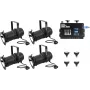 LED-dimmeri pakett EUROLITE 20000696 dim2warm EDX-4 DMX RDM PAR-30 prožektorite juhtimiseks