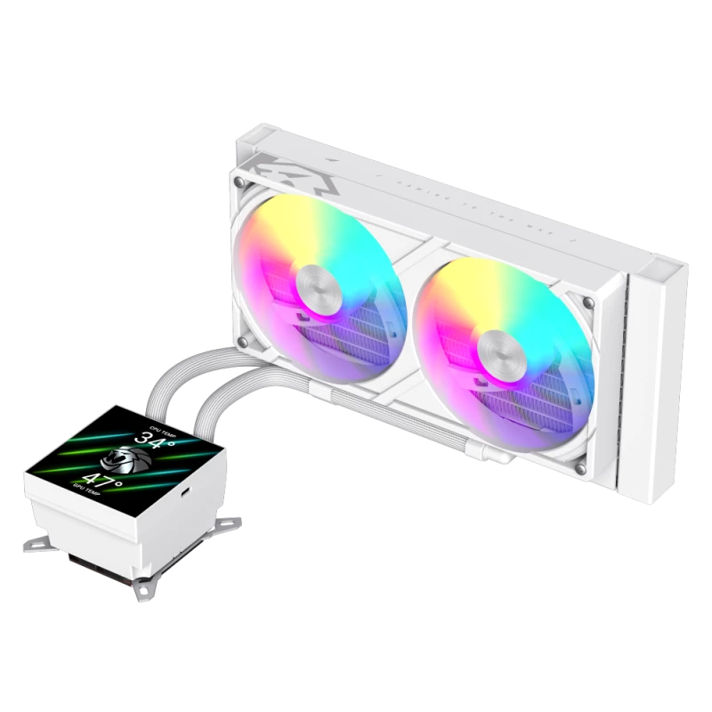 Gamemax CPU vedelikjahuti | GLACIER 240 LCD WH | Intel, AMD
