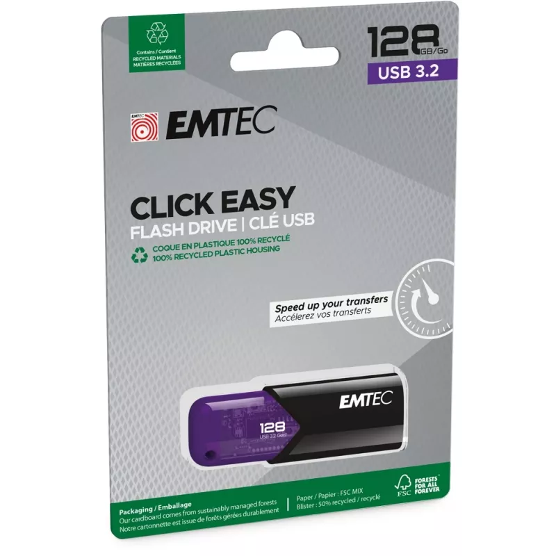 USB-mälupulk Emtec 128 GB USB Type-A 3.2 Gen 1 Click Easy