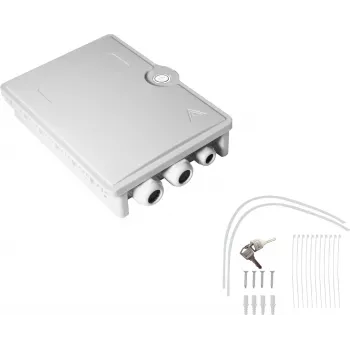 Võrgukaabel Helos FTTH-Hausanschlussbox 372088 LC/QD SC/DX 24 kiudu