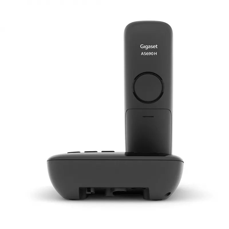 Gigaset AS690A analoog/DECT telefon, helistaja ID, must
