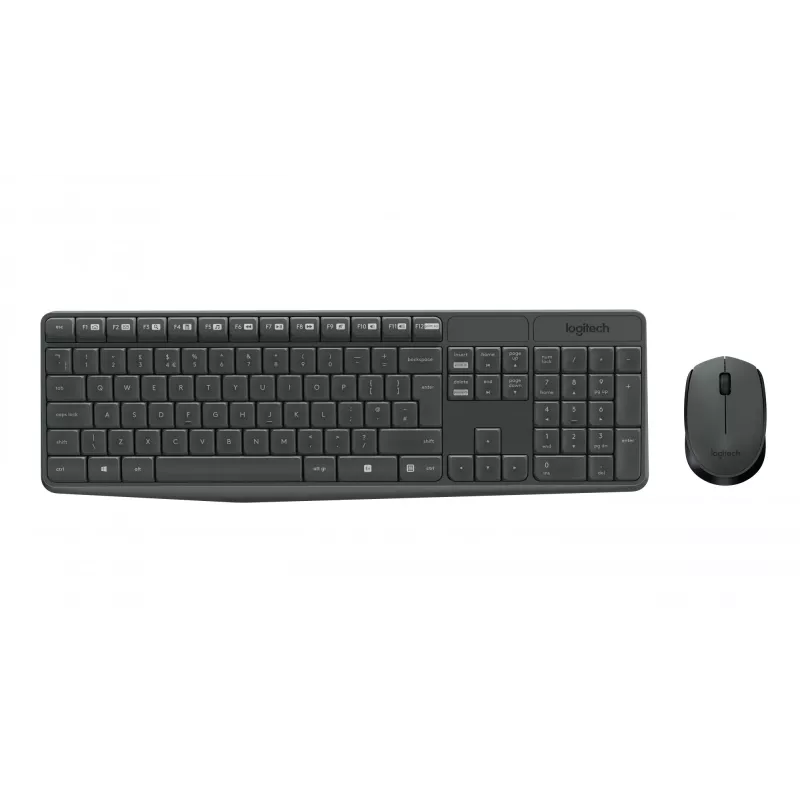 Logitech MK235 vastupidav juhtmevaba klaviatuuri ja hiire komplekt hall