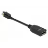 DeLOCK - DisplayPort-adapter - Mini DisplayPort (M) lukustusega DisplayPort (W) - DisplayPort 1,4 - 15cm - Halogeenivaba, 8K tugi - Must (65978)