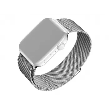 Võrkrihm FIXED Apple Watchile 38/40/41 mm — FIXMEST-436-SL hõbedane, Milano roostevaba teras, reguleeritav