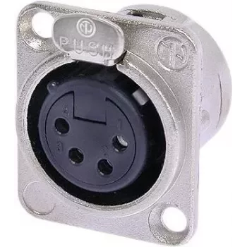 Neutrik NTR-NC4FDL1 - -30 – 80 °C - Must - Hõbedane - UL - UL 94 HB - IEC 61076-2-103 - IP 40 - IEC 68-2-20 (NC4FD-L-1)