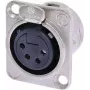 Neutrik NTR-NC4FDL1 - -30 – 80 °C - Must - Hõbedane - UL - UL 94 HB - IEC 61076-2-103 - IP 40 - IEC 68-2-20 (NC4FD-L-1)