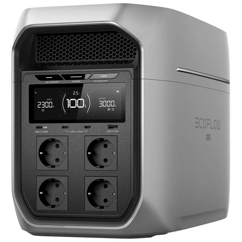 Kantav elektrijaam EcoFlow Delta 3 Max Plus 2048Wh 1800W – akuvarundus ja võrguväline toide