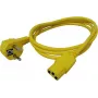 ROLINE - toitekaabel - CEE 7/7 (M) nurga all IEC 60320 C13 sirge - AC 250 V - 10 A - 1,8 m - kollane - Saksamaa (19.08.1011)