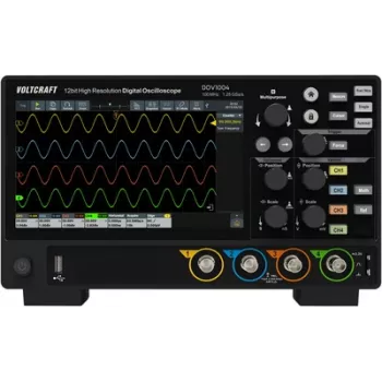 Voltcraft DOV1004 Digitaalostsilloskoop 100 MHz 4-kanaliga 1.25 GSa/s 50 Mpts 12 bitti (VC-16753920)