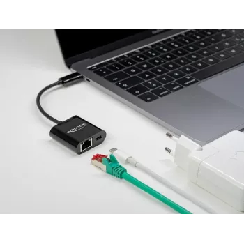 USB USB-C adapter DeLOCK 66644 Gigabit LAN toiteedastus