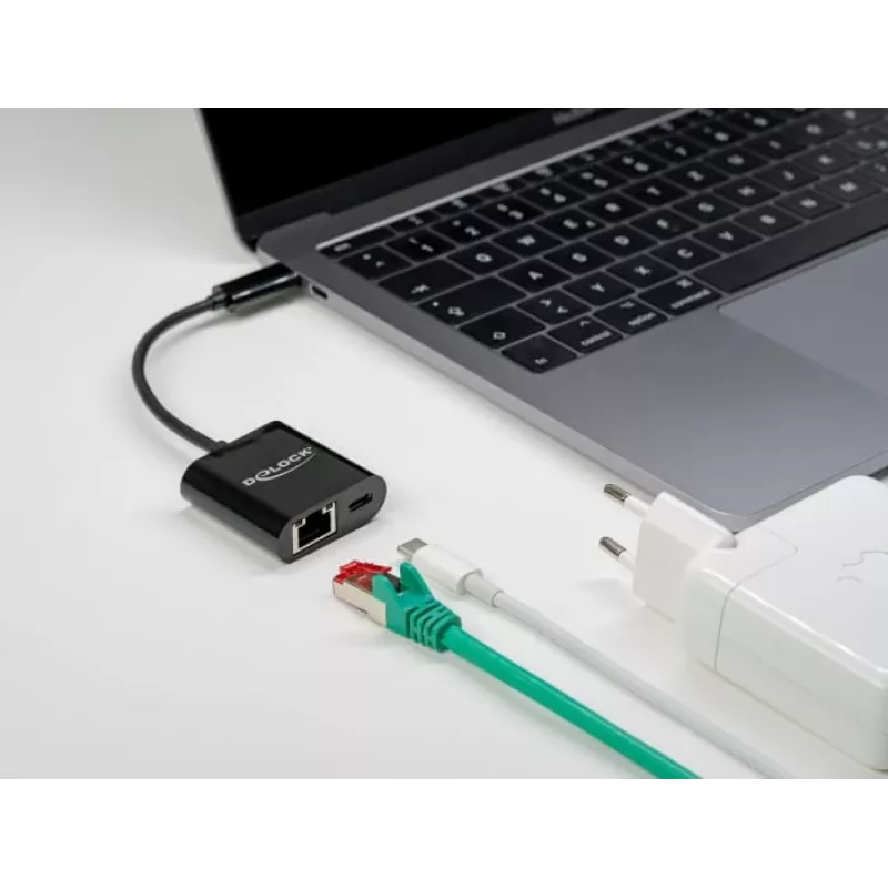 USB USB-C adapter DeLOCK 66644 Gigabit LAN toiteedastus